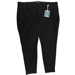 Democracy 24W Jeans Booty Lift Jegging Bold Black Tapered Stretch Slimming Panel
